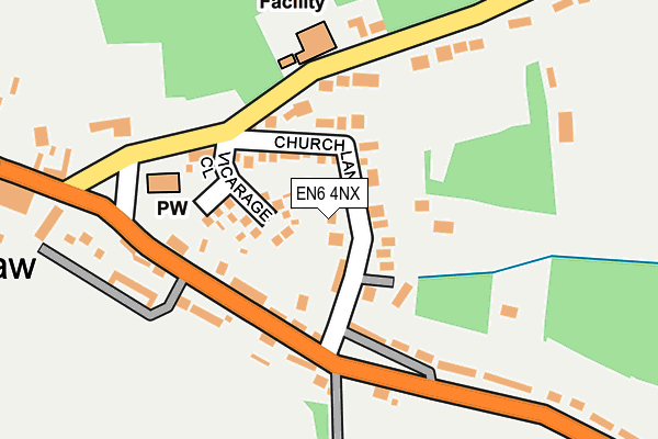 EN6 4NX map - OS OpenMap – Local (Ordnance Survey)