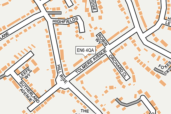 EN6 4QA map - OS OpenMap – Local (Ordnance Survey)