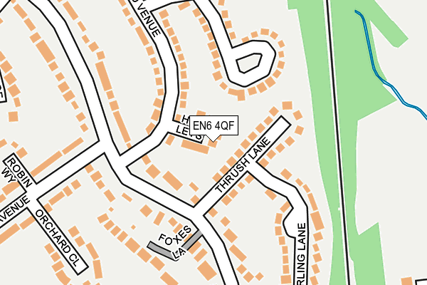 EN6 4QF map - OS OpenMap – Local (Ordnance Survey)