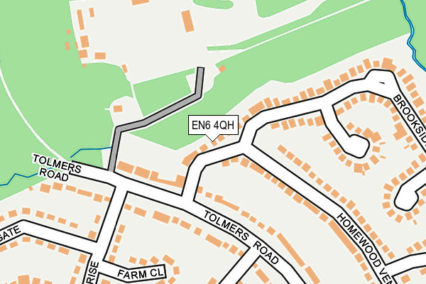 EN6 4QH map - OS OpenMap – Local (Ordnance Survey)