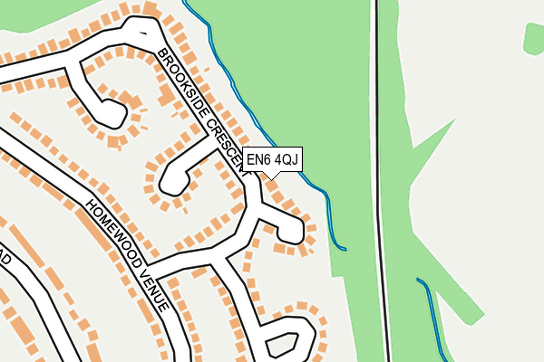 EN6 4QJ map - OS OpenMap – Local (Ordnance Survey)