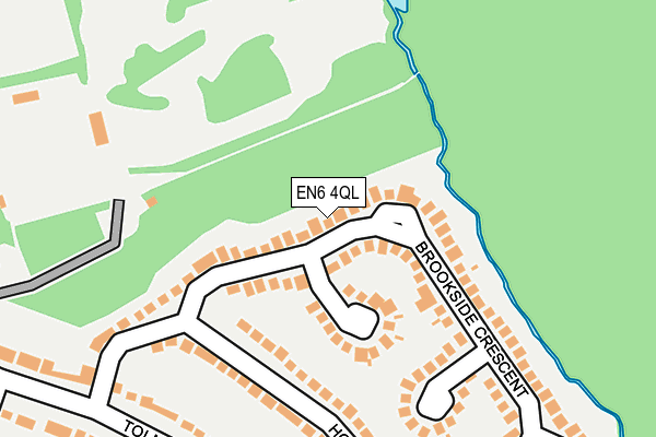 EN6 4QL map - OS OpenMap – Local (Ordnance Survey)