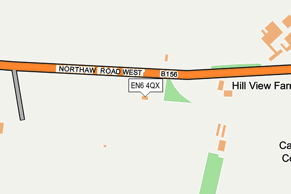 EN6 4QX map - OS OpenMap – Local (Ordnance Survey)