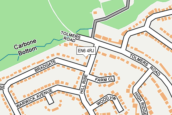 EN6 4RJ map - OS OpenMap – Local (Ordnance Survey)