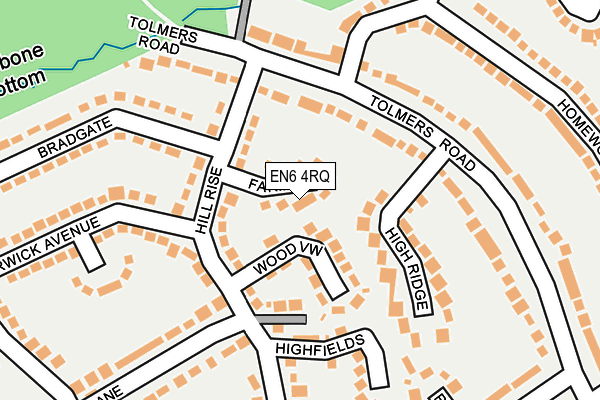 EN6 4RQ map - OS OpenMap – Local (Ordnance Survey)