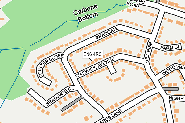 EN6 4RS map - OS OpenMap – Local (Ordnance Survey)