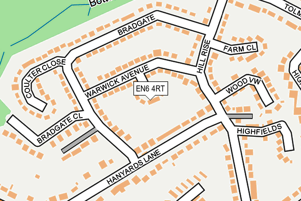 EN6 4RT map - OS OpenMap – Local (Ordnance Survey)