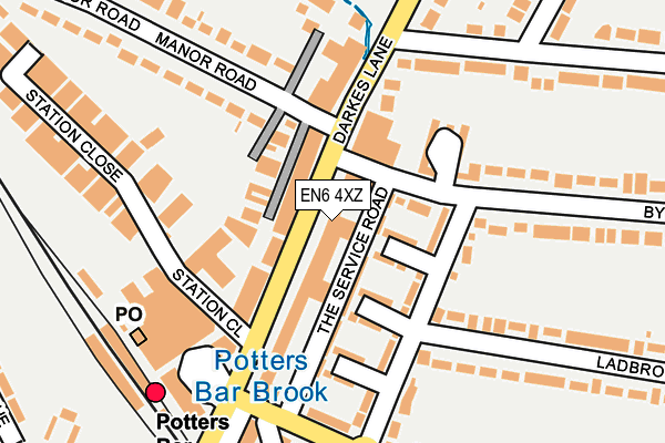 EN6 4XZ map - OS OpenMap – Local (Ordnance Survey)