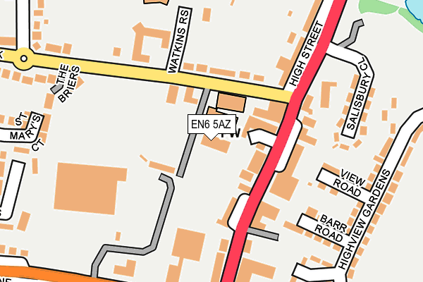 EN6 5AZ map - OS OpenMap – Local (Ordnance Survey)