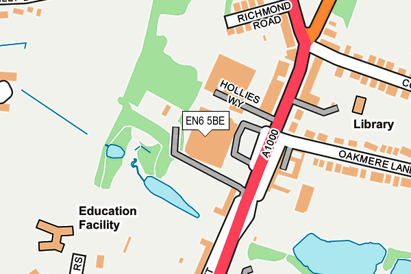 EN6 5BE map - OS OpenMap – Local (Ordnance Survey)