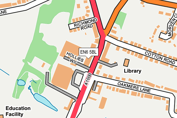 EN6 5BL map - OS OpenMap – Local (Ordnance Survey)