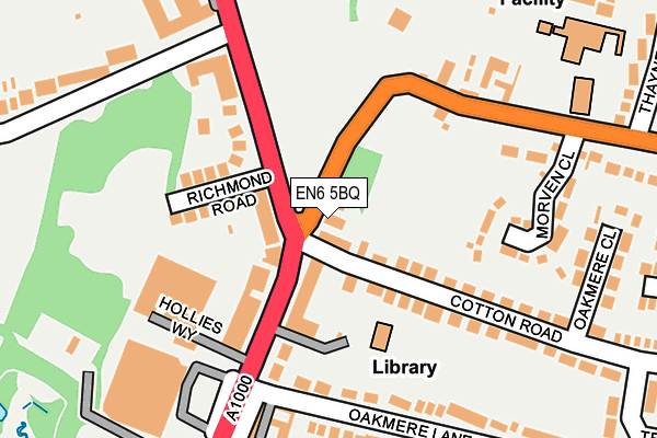 EN6 5BQ map - OS OpenMap – Local (Ordnance Survey)