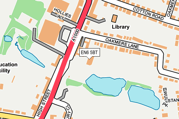 EN6 5BT map - OS OpenMap – Local (Ordnance Survey)