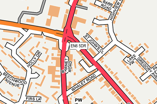 EN6 5DR map - OS OpenMap – Local (Ordnance Survey)