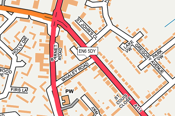 EN6 5DY map - OS OpenMap – Local (Ordnance Survey)