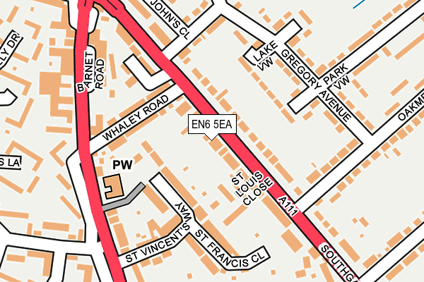 EN6 5EA map - OS OpenMap – Local (Ordnance Survey)