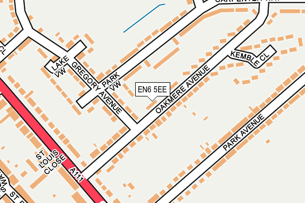EN6 5EE map - OS OpenMap – Local (Ordnance Survey)