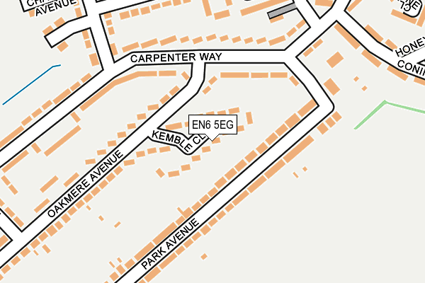 EN6 5EG map - OS OpenMap – Local (Ordnance Survey)