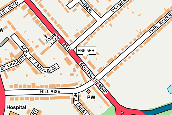 EN6 5EH map - OS OpenMap – Local (Ordnance Survey)