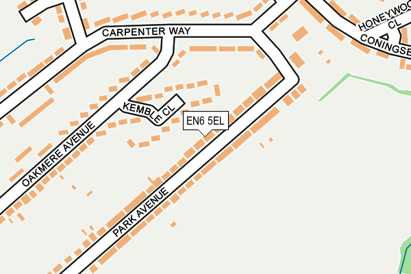 EN6 5EL map - OS OpenMap – Local (Ordnance Survey)