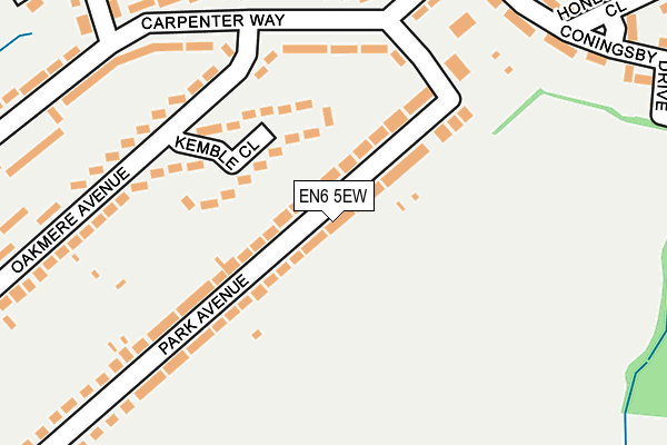 EN6 5EW map - OS OpenMap – Local (Ordnance Survey)