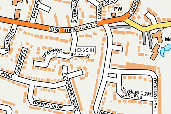 EN6 5HH map - OS OpenMap – Local (Ordnance Survey)