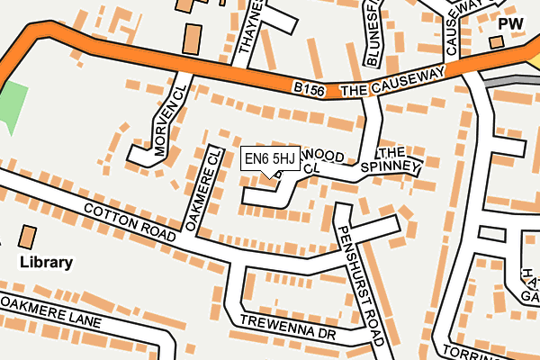 EN6 5HJ map - OS OpenMap – Local (Ordnance Survey)