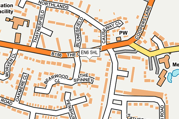 EN6 5HL map - OS OpenMap – Local (Ordnance Survey)