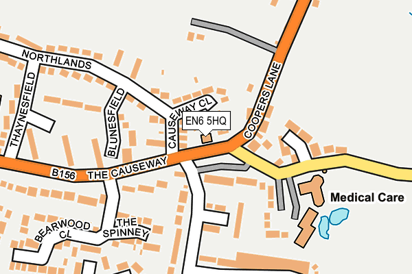 EN6 5HQ map - OS OpenMap – Local (Ordnance Survey)