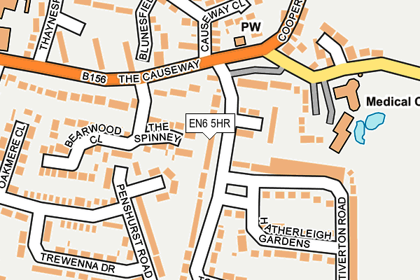 EN6 5HR map - OS OpenMap – Local (Ordnance Survey)