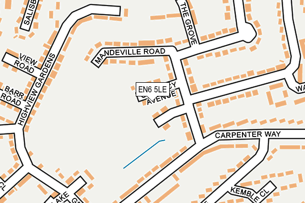 EN6 5LE map - OS OpenMap – Local (Ordnance Survey)