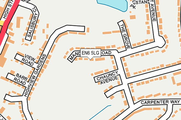 EN6 5LG map - OS OpenMap – Local (Ordnance Survey)