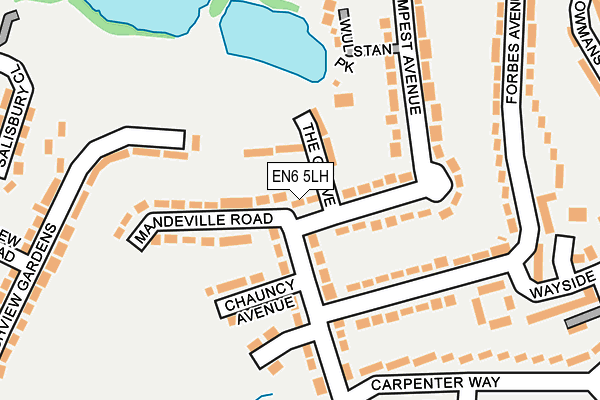 EN6 5LH map - OS OpenMap – Local (Ordnance Survey)