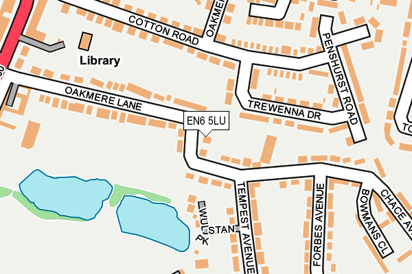 EN6 5LU map - OS OpenMap – Local (Ordnance Survey)