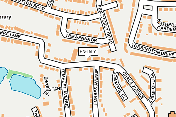 EN6 5LY map - OS OpenMap – Local (Ordnance Survey)