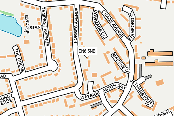 EN6 5NB map - OS OpenMap – Local (Ordnance Survey)