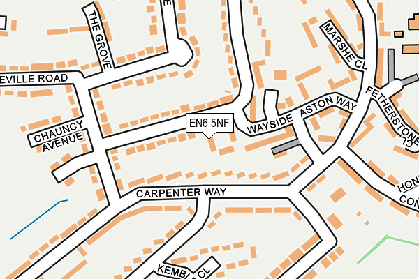 EN6 5NF map - OS OpenMap – Local (Ordnance Survey)