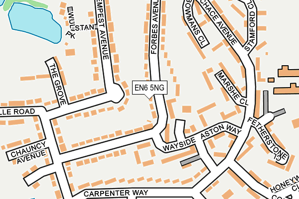 EN6 5NG map - OS OpenMap – Local (Ordnance Survey)