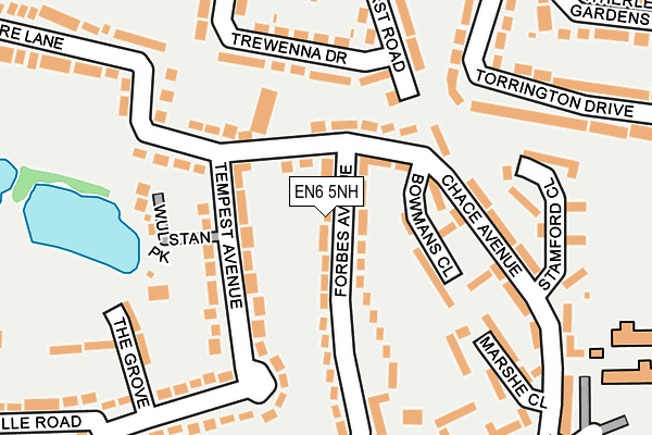 EN6 5NH map - OS OpenMap – Local (Ordnance Survey)