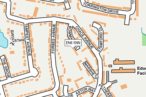 EN6 5NN map - OS OpenMap – Local (Ordnance Survey)