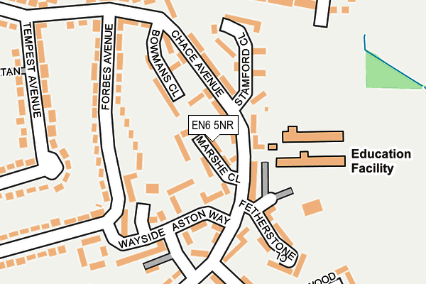 EN6 5NR map - OS OpenMap – Local (Ordnance Survey)
