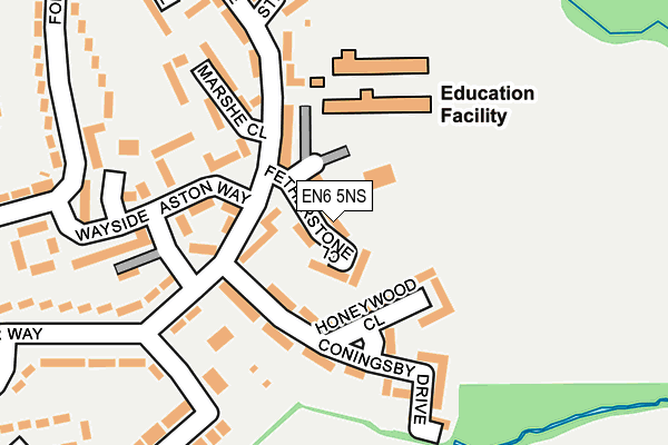 EN6 5NS map - OS OpenMap – Local (Ordnance Survey)