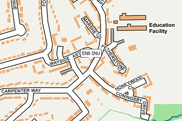 EN6 5NU map - OS OpenMap – Local (Ordnance Survey)