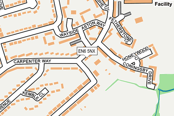 EN6 5NX map - OS OpenMap – Local (Ordnance Survey)