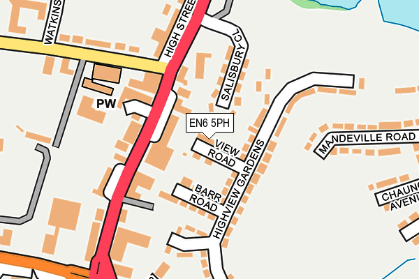 EN6 5PH map - OS OpenMap – Local (Ordnance Survey)