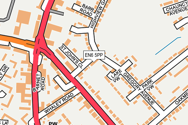 EN6 5PP map - OS OpenMap – Local (Ordnance Survey)