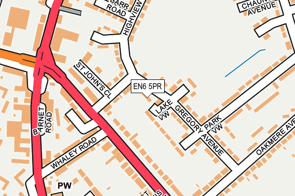 EN6 5PR map - OS OpenMap – Local (Ordnance Survey)