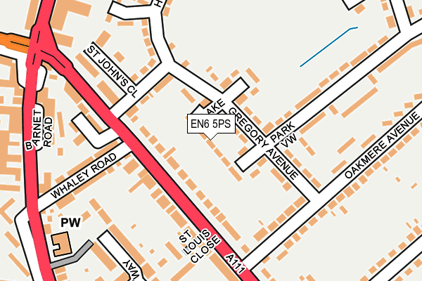 EN6 5PS map - OS OpenMap – Local (Ordnance Survey)