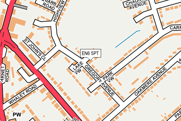 EN6 5PT map - OS OpenMap – Local (Ordnance Survey)