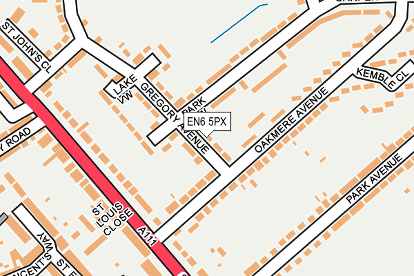 EN6 5PX map - OS OpenMap – Local (Ordnance Survey)